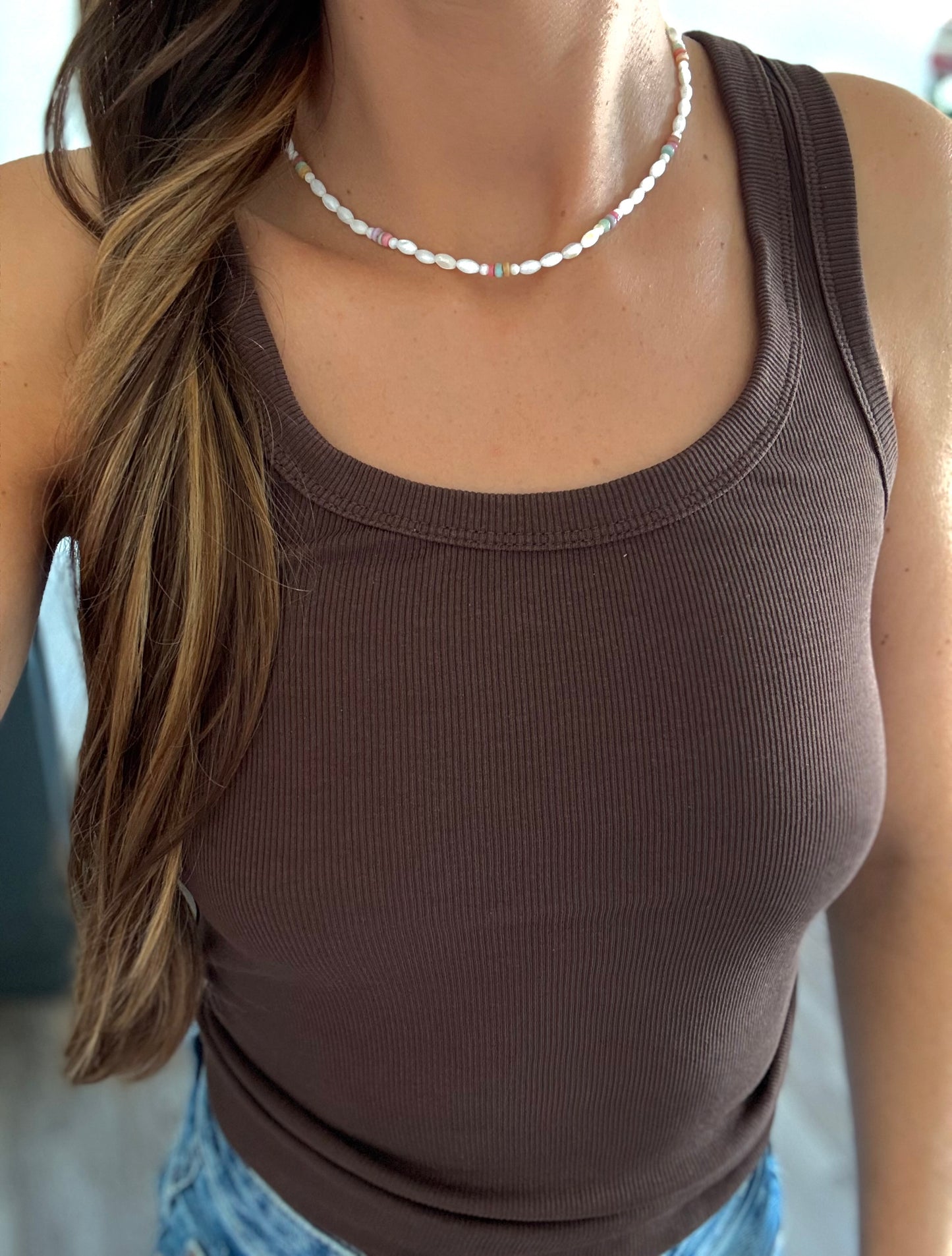 Collier ITORA Blanc et multicolore