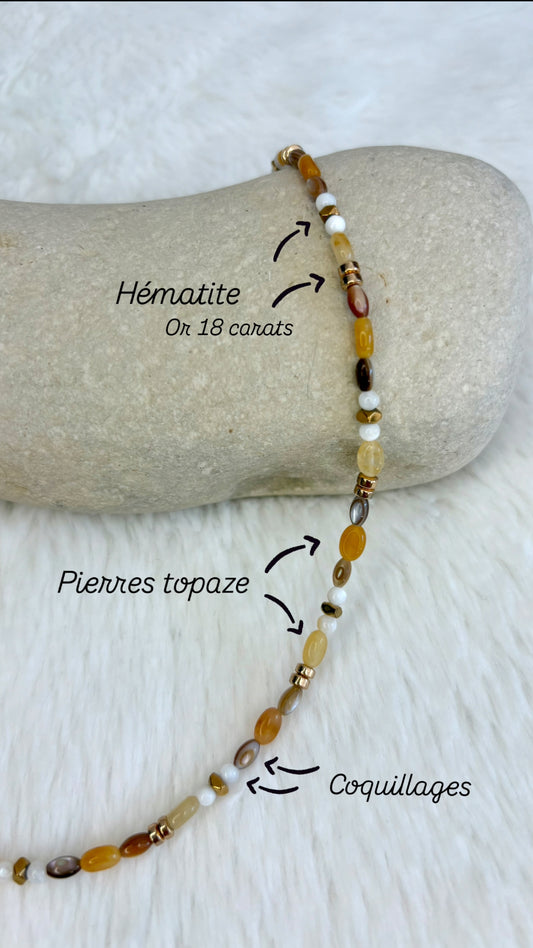 Collier ITORA Marron